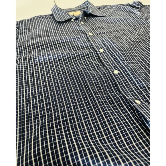 Duluth Trading Company Button Down Shirt Long Sleeve Gingham Check Blue 3XL - Picture 4 of 10